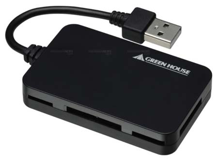 USB 2.0 хаб и картридер "в одном флаконе" - Green-House GH-CR45UHK
